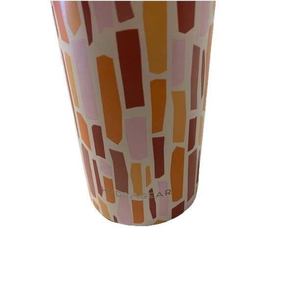 Hydragear MCM Orange Stone Print 30 Oz Skinny Tall Steel Travel Tumbler 10” - Picture 2 of 16